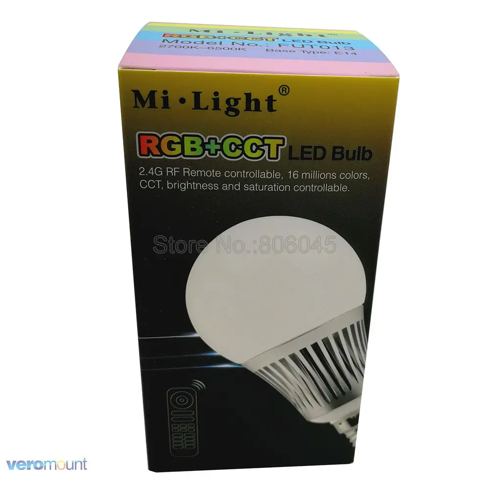 MiLight 5W E14 RGB+SCS LED Žiarovka Pozornosti FUT013 110V 220V Plný Farieb, Diaľkové Ovládanie Smart Žiarovky WiFi Kompatibilné 4-Zóna Vzdialená