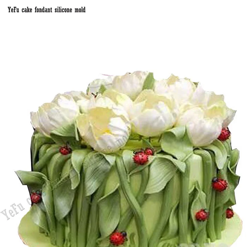 3D Čínska Kapusta listy, list, Kvety, Silikónové Formy na Kuchynské Pečenie Príslušenstvo Fondant cake zdobenie nástroje F0817