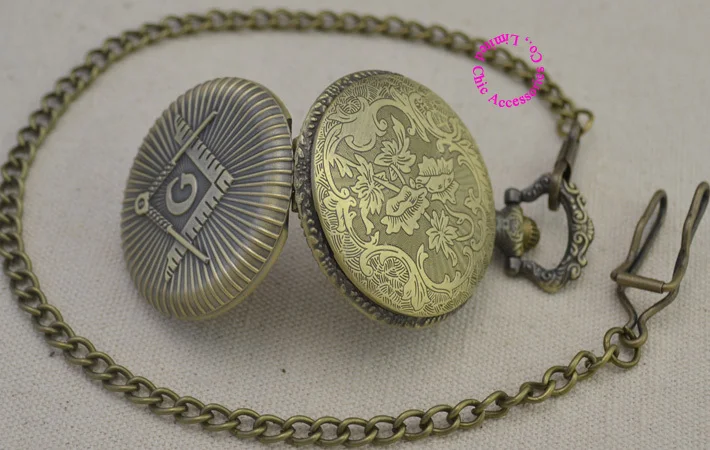 Móda quartz Murárov Slobodomurárstva muž vreckové hodinky klasické vintage starožitné Prívesok G fob hodinky antické bronzové klasické retro