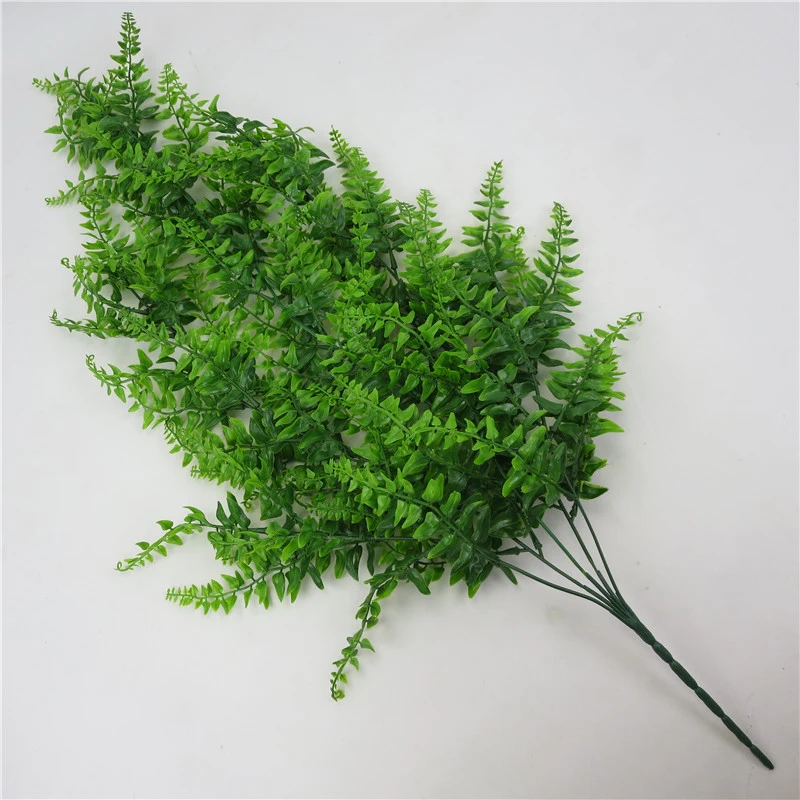 Simulácia papradie tráva zelená rastlina umelé papradie perzské listy, kvet stene visí rastliny domov svadobné shop dekorácie
