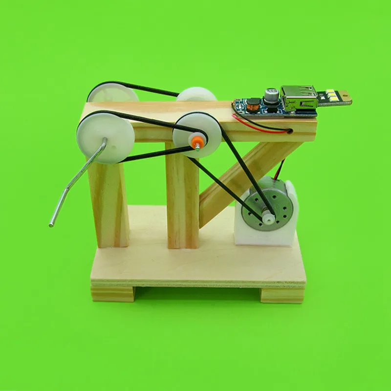 Happyxuan DIY Dynamo Generátor Model Dreva Vynález Veda Experiment Hračky Zhromaždiť Materiál Súpravy Deti Kreatívne Vzdelávacie