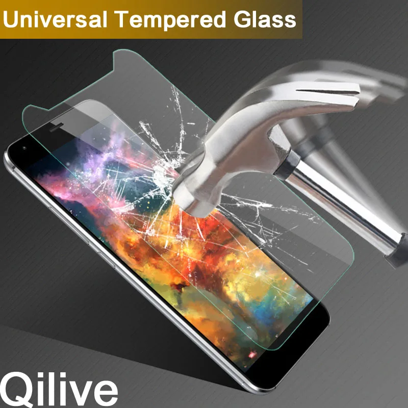 Univerzálny Tvrdeného Skla Film Pre Qilive Smartphone Q7 5/5 4G 5.0 inch 9H 2.5 D Screen Protector Pre Qilive Smartphone Q4 5.0