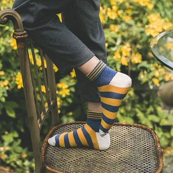 5 Párov Ponúka Komfortné Ubytovanie V Ľahký Ženy Ponožky Meias Retro Hit Farby Jednotlivých Prekladané Dievčatá Ponožky Jar Zimné Pohodlné Bavlnené Lady Sox Ponožka