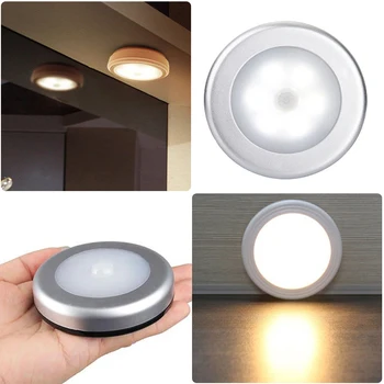 Bezdrôtové 6 LED Senzor Pohybu, Nočné Svetlo na Stenu Skriňa Šatník Zásuvky Kuchyňa Spálňa Batérie, Lampy, Domáce Dekorácie Lampa Mayitr