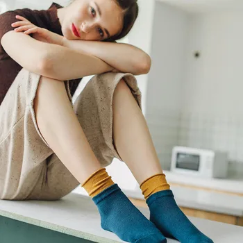 [EIOISAPRA]Patchwork Harajuku Okraji Ponožky Ženy, Princeznej Haldy Haldy Meias Creative Móde Jednoduché Ponožky Sox Calcetines Mujer