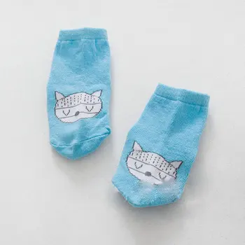 Zviera Dieťa Dieťa Roztomilý Fox Vytlačené Bavlna Soft Anti-slip Ponožky 0-4Y Nový Príchod