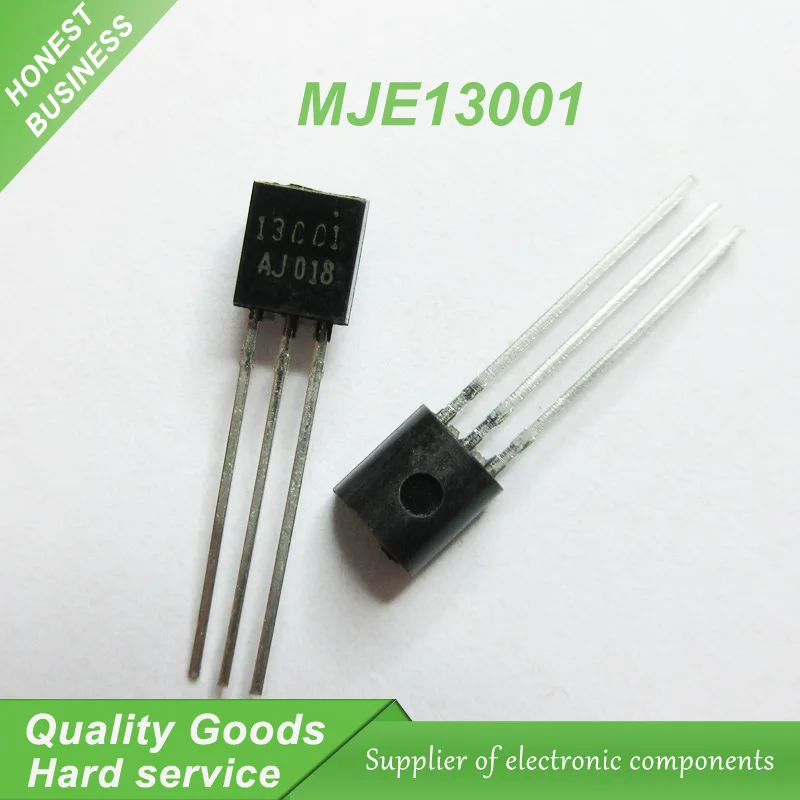 100ks MJE13001 13001-92 600V 200MA NPN Tranzistor nový, originálny