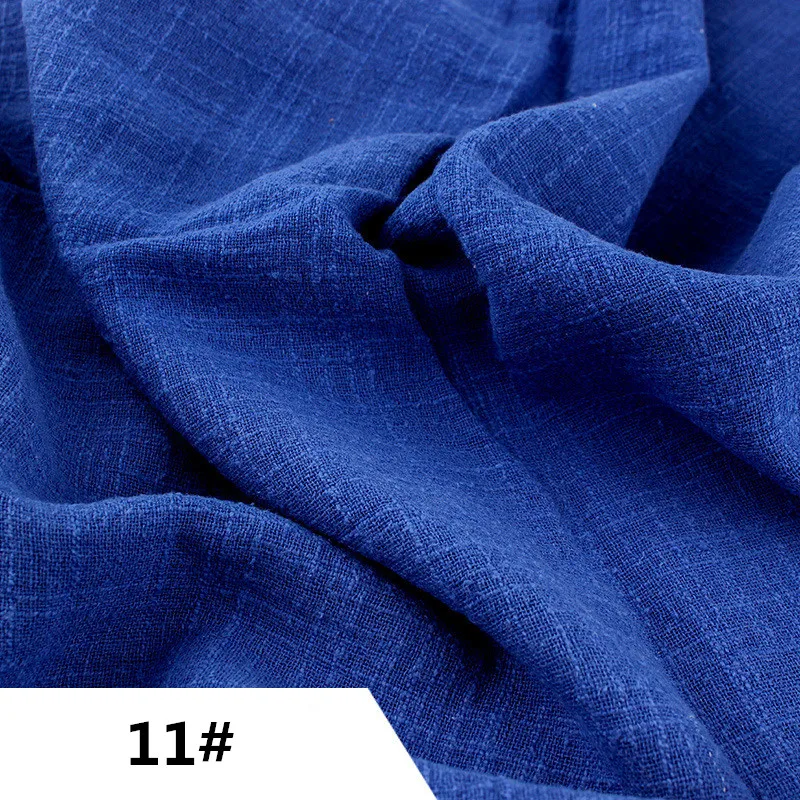 11# Prírodné Textílie pre Patchwork Modrá Bielizeň, Bavlnená Tkanina pre Letné Sukne Dieťa Handričkou Tissus Telas 50x135cm Krepový Farbené Slub