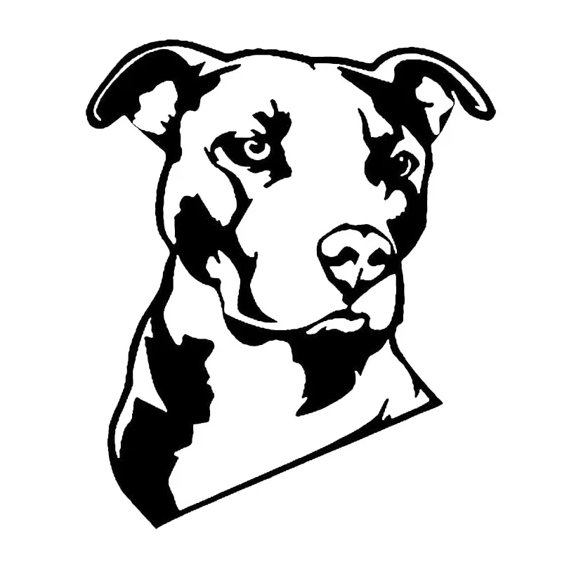 12.7*15.2 CM Pitbull Tvorivé Karikatúra Psa Vinyl Odtlačkový Pohode Zvierat Dekoratívne Sklo Auta Nálepku Čierna/Strieborná C6-1738