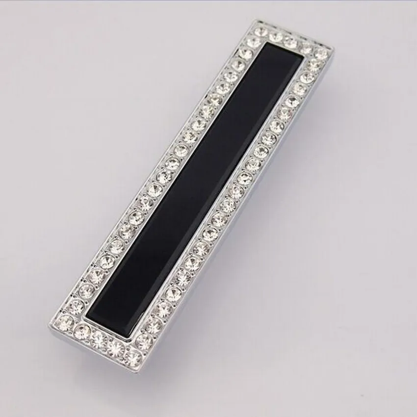 128mm módne deluxe sklo diamond moderným nábytkom kľučky čierne sklo zásuvkové skrine vytiahnuť 5