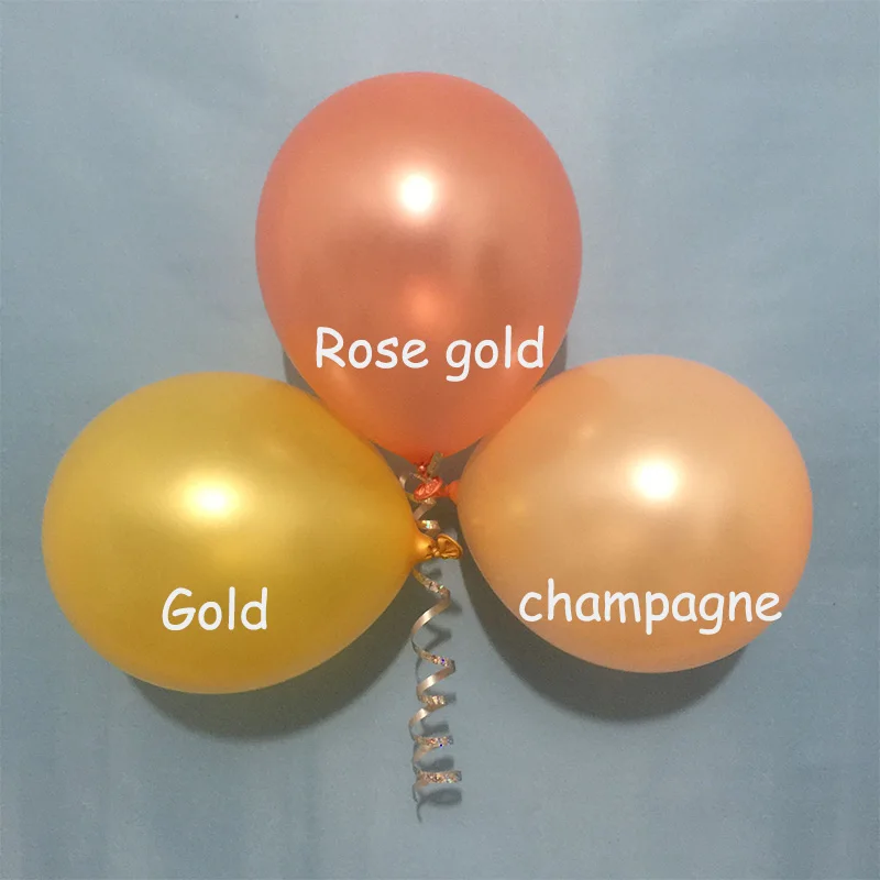12inch Rose Gold latexový Balón 18-palcové Šampanské Srdce Star hélium Balónikov Narodeniny, Svadobné Dekorácie Zlato Latex globos