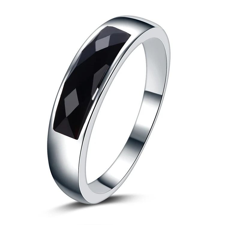 2017 nový príchod vysokej kvality black crystal 925 sterling silver dámy'wedding prst prstene, šperky darček drop shipping ženy