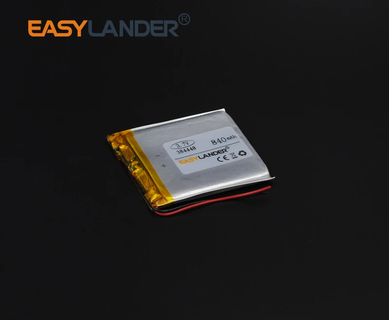 3.8x44x48mm 3,7 V 840mAh Polymer Li-ion Batéria Pre mobilné elektronické časť DIY Reproduktor Flash osvetlenie Oticon Streamer GPS 384448
