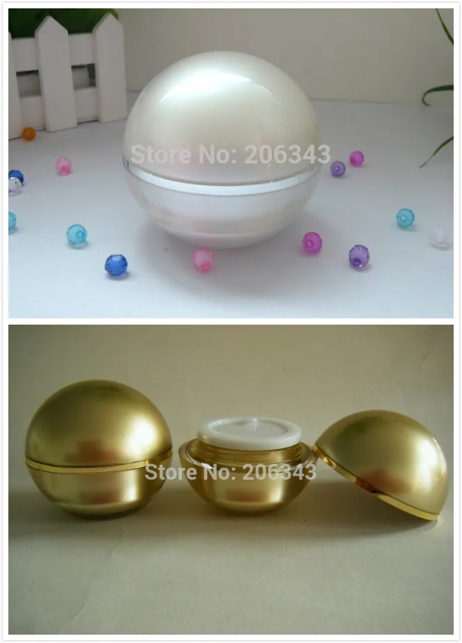 30g tvar gule jar gold/pearl white akryl jar pre denný krém/ nočný krém/kapsuly/podstata/krém/gél kozmetické balenia