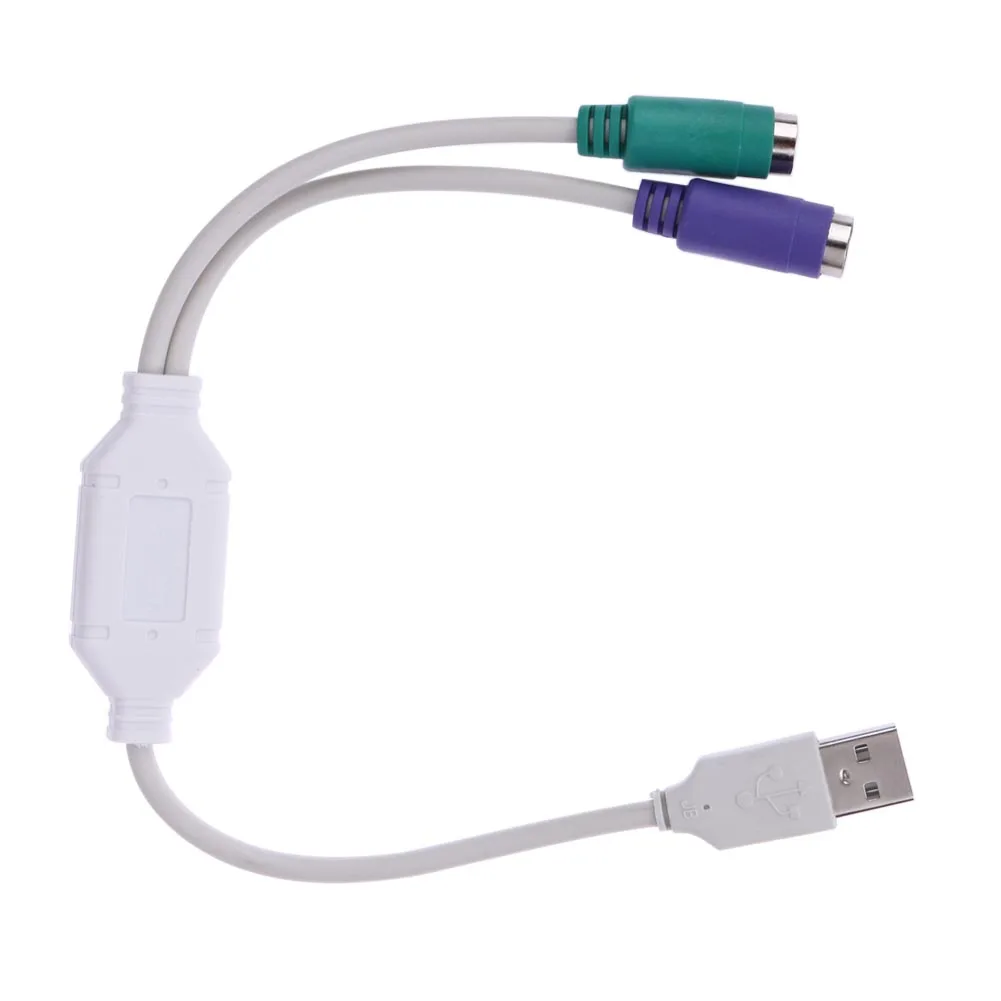 31 cm USB PS2 PS/2 Myš, Klávesnica Converter Kábel Kábel Drôt Line Adaptér Podpora Dvoch PS2 Klávesnice alebo Dva PS2 Myš
