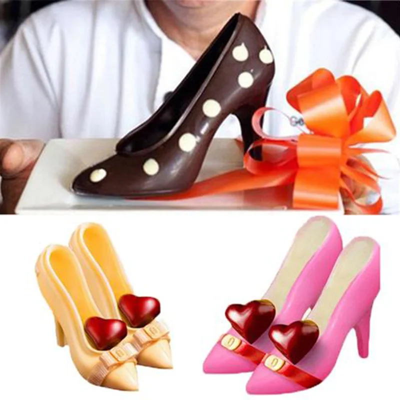 3D Obuvi Čokoláda Formy Vysokom Podpätku Topánky Candy Formy Cake Zdobenie Nástroje pre KUTILOV, Domáce Pečenie cukru plavidlá Príslušenstvo Tortu Nástroje