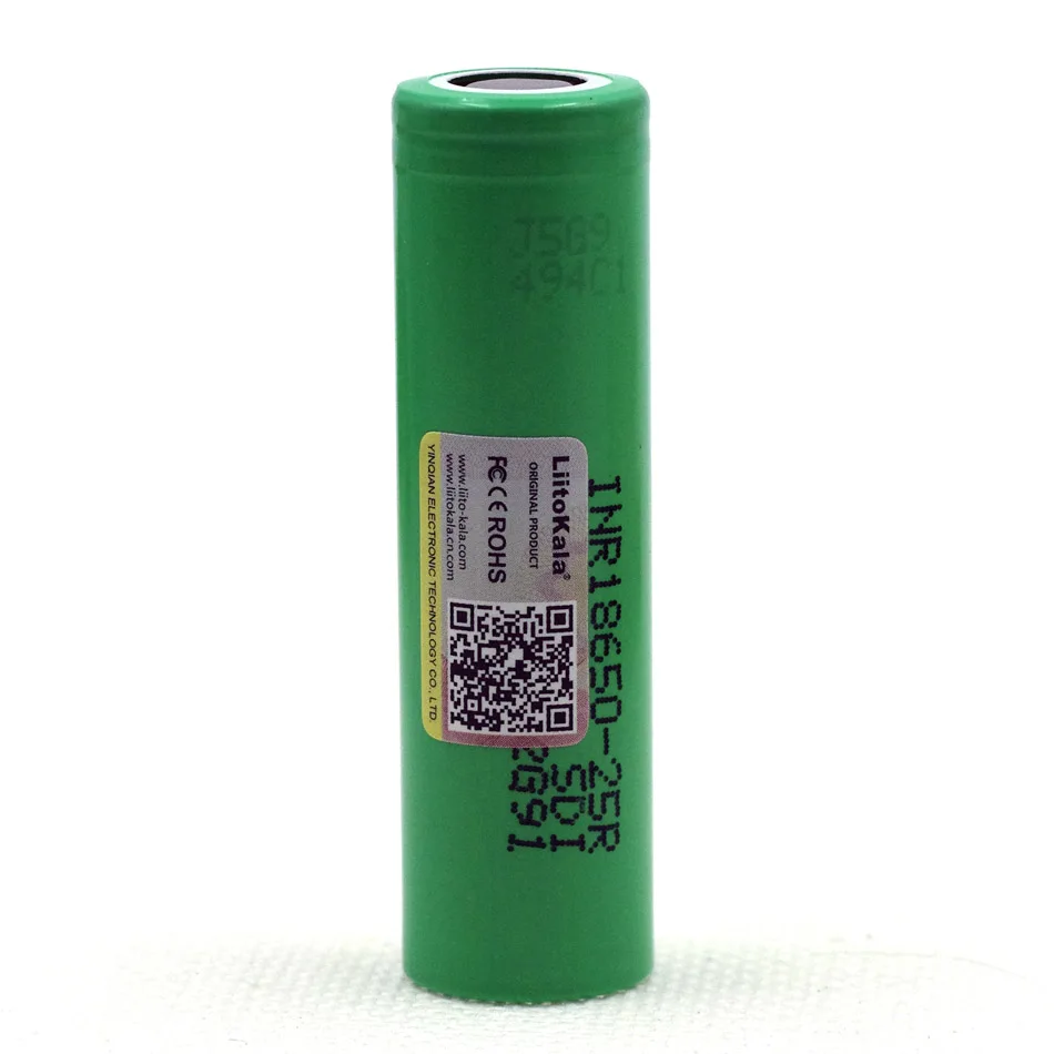 4 ks. Liitokala Pôvodné INR18650 -25R 18650 2500 mAh lítiová batéria vypúšťanie 20A Elektronická Cigareta Nabíjateľné batérie