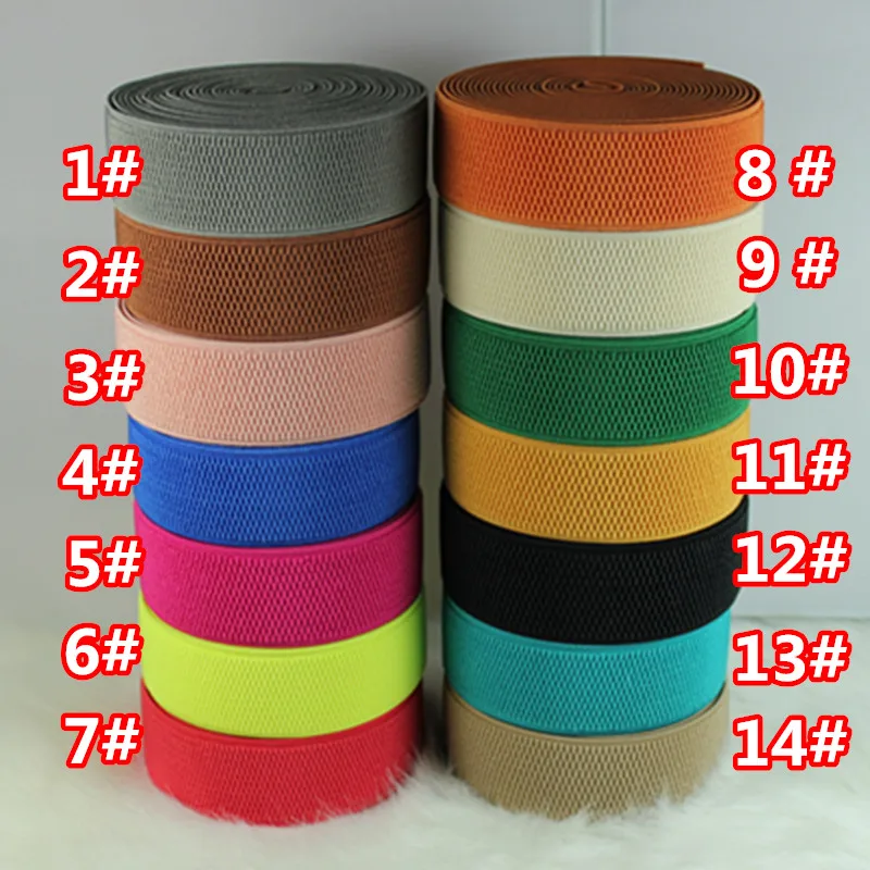 4 m/veľa 4cm, šírka dvojité keper elastické gumičky 14 farieb EBD-004