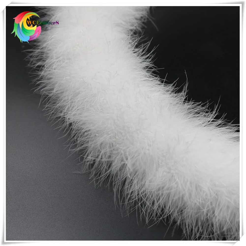48 g 2meters/pc našuchorené perie boa super kvalita farbená na bielo turecko pierko boa pre strán/karnevalové kostýmy/strana boa šatka
