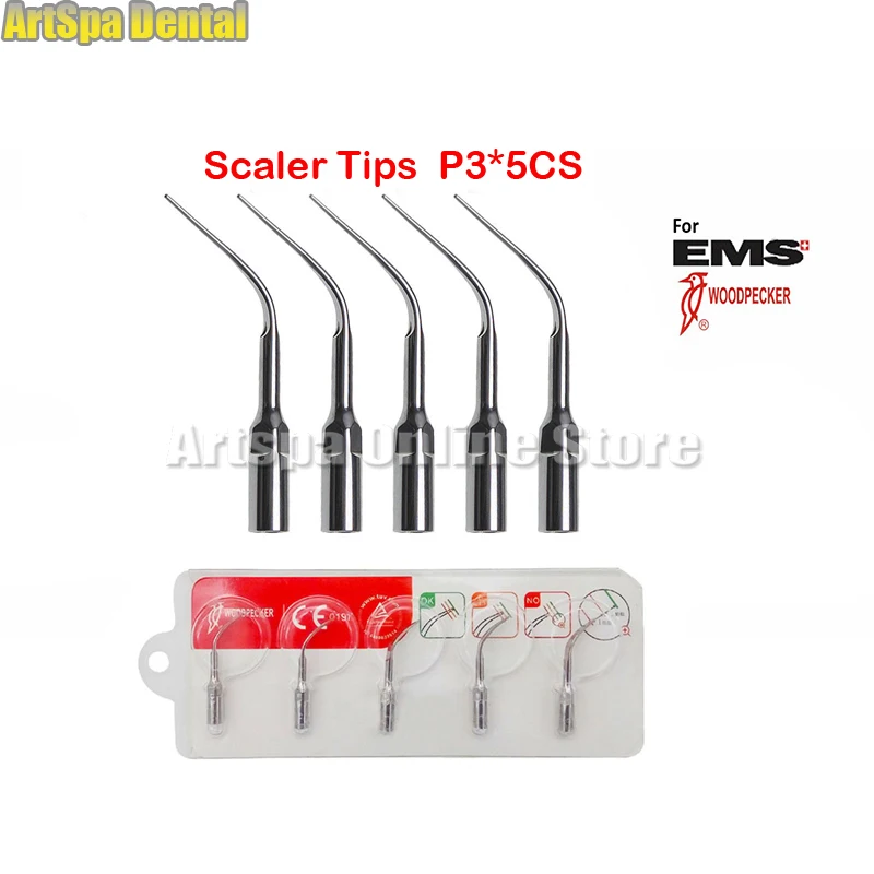 5 ks P3 Pôvodné ďatľa Zubné Ultrazvukové Scaler Tipy mierku tipy handpiece