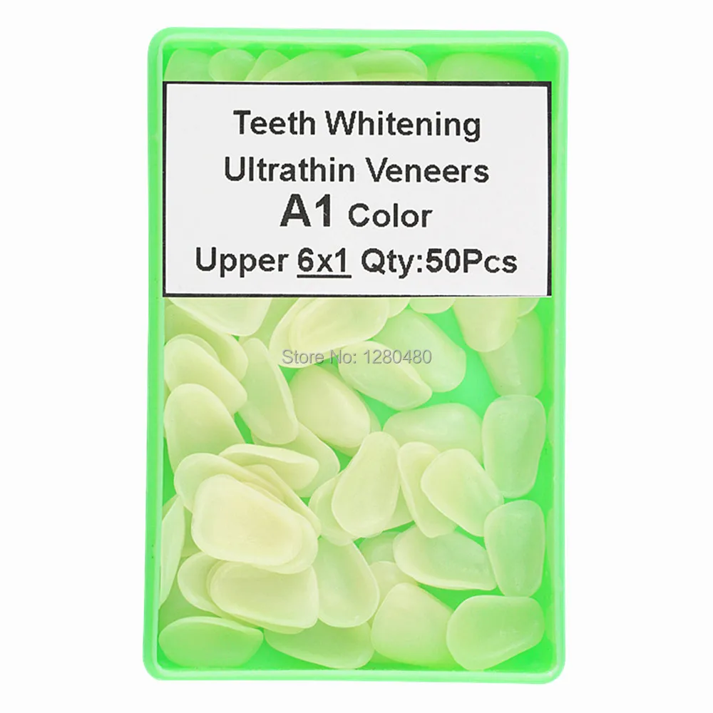 50Pcs Ultratenké Zubné Kompozitné Živice Dyhy Hornom Prednom Zube A1 Farba Regeneračné, Bielenie Zubov, Zubný lekár Materiálov