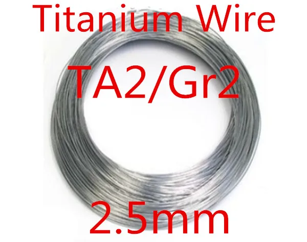 5meters 2,5 mm čistá Ta2/Gr2 titán drôt, Priemysel Experiment DIY Titán drôt
