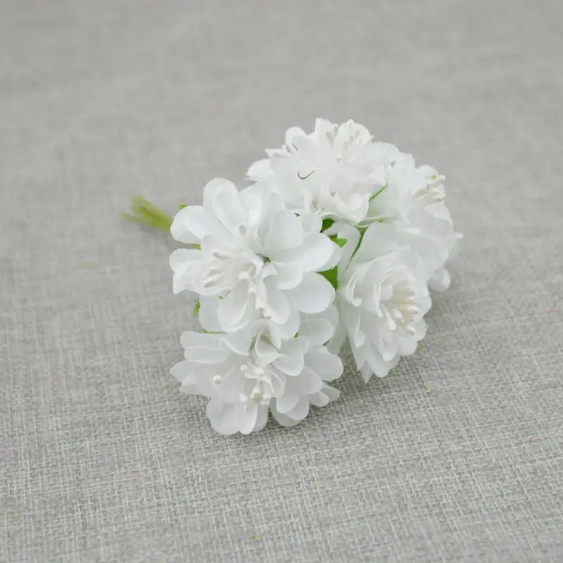 6pcs Hodváb Klinčeky Stamen dekorácie lacné umelé kvety Karafiáty Svadobné kytice Nevesty Veniec materiál falošné kvet