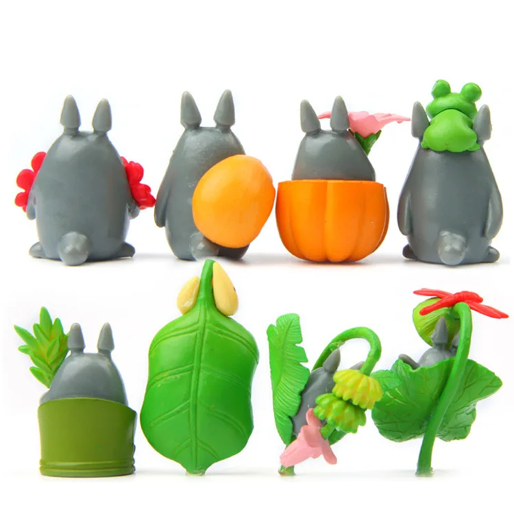 8pcs/veľa Totoro Tekvica Akčné Figúrky Hračky, Bábiky Japonské Kreslené Hračky, Modely Roztomilý Stôl Hračky, Vianočné Hračky pre Deti Bábiky