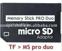 Adaptéra pamäťovej karty Micro SD Memory Stick Pro Duo Adapter Pre PSP olny adaptér, č. s MB