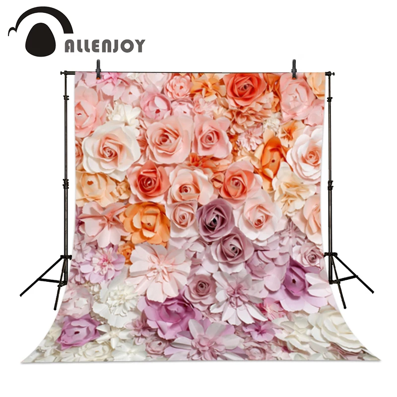 Allenjoy Foto pozadie kvet nádherné svadobné baby sprcha Krásna nevesta profesionálne veselé darčeky pre deti Vinyl