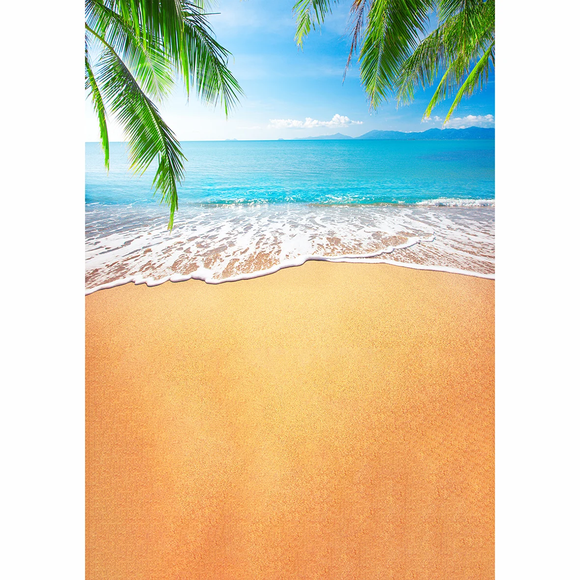 Allenjoy kulisu pre fotografické štúdio blue Sea vlny tropické piesočnatej pláži strom lete pozadí originálny dizajn photocall
