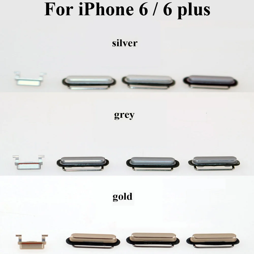 ChengHaoRan Pre iPhone 6 6P 6S 6S Plus 6SP Moc von tlačidlo Hlasitosť Stlmenia Tlačidlá Tlačidlá Bočné Tlačidlá Úplná Sada na Opravu časti nahradiť