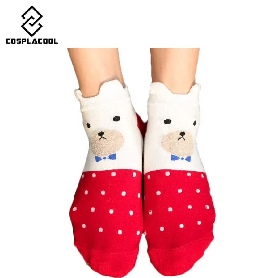 [COSPLACOOL]Ponožky Ženy Chaussette Femme Tvorivé Panda Vzor Znaku Roztomilý Meias Harajuku Zábavné Bavlna Sokken
