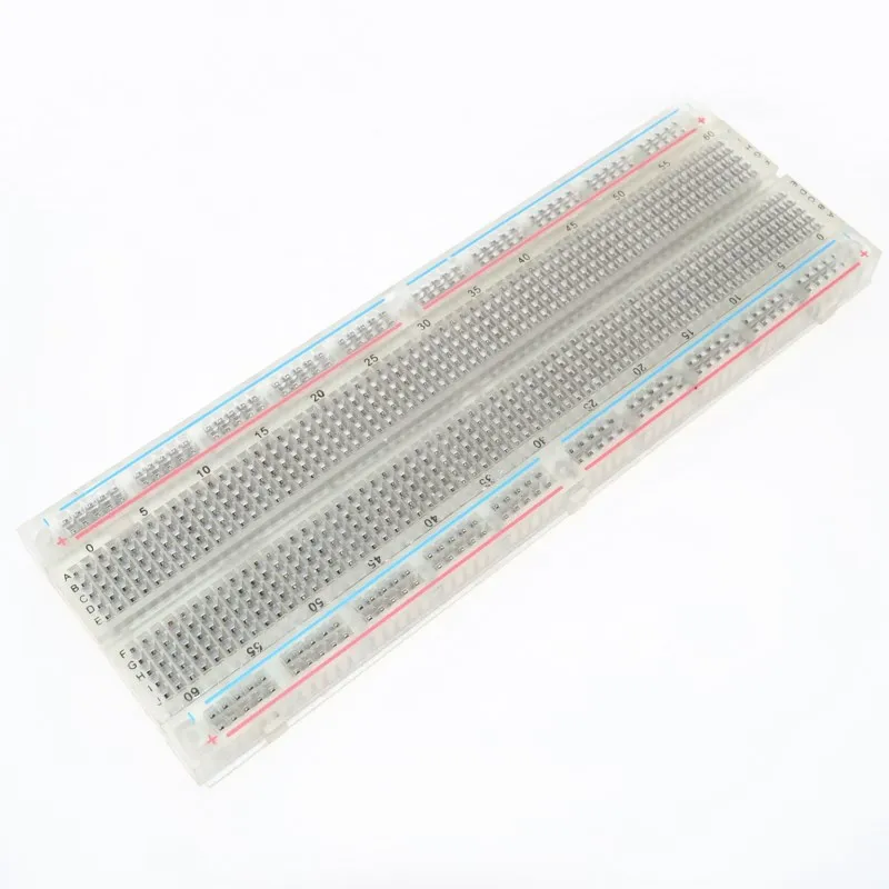 Crystal Breadboard 830 Bod Solderless PCB Chlieb Doska MB-102 MB102 S farbou bar Test Rozvíjať DIY 16.5*5,5 cm