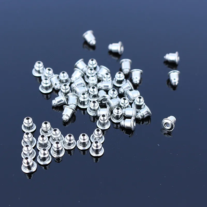 D011 50pcs/veľa Šperky Príslušenstvo Bullet Zátky Earnuts Ucho Zapojenie Blokovaný Náušnice Späť DIY Zistenia a Komponenty