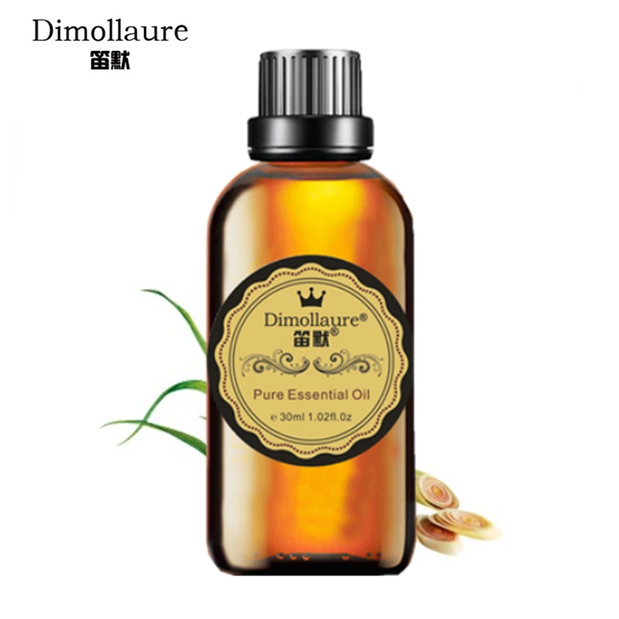 Dimollaure citrónová tráva esenciálny olej pomôcť spánku aromaterapia vôňa lampa esenciálny olej pre starostlivosť o pleť, telo masáž esenciálny olej