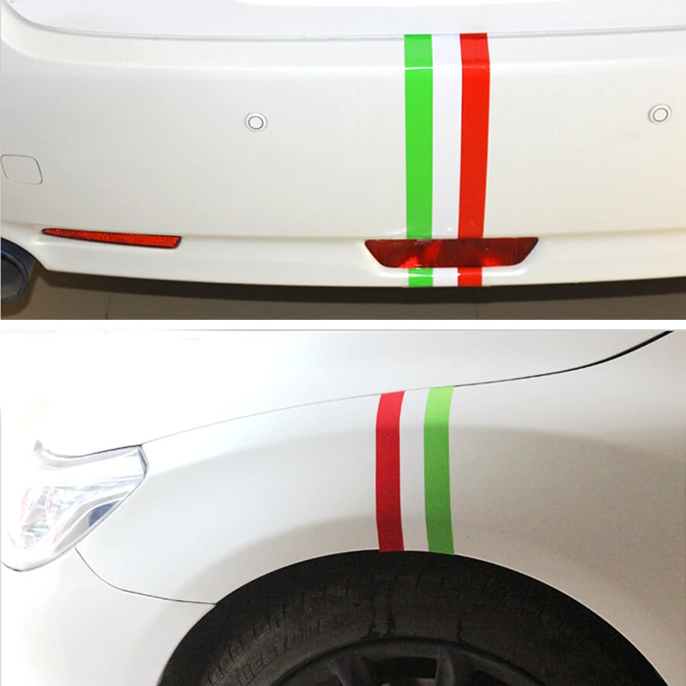 DIY Taliansku Vlajku Auto Nálepky, Lepiace Vozidla PVC Zábal Tela Nálepka Pre Fiat 500 BMW Benz Mazda Ford Audi VW Auto-Styling 1M 2M 3M