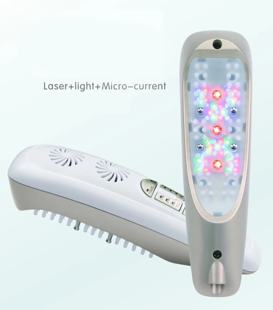 Doprava zadarmo Prenosné LLLT Studenej low level laser therapy zariadenia pre vlasovú pokožku masér vypadávanie vlasov, hrebeň laser fisioterapia 2017 Nové