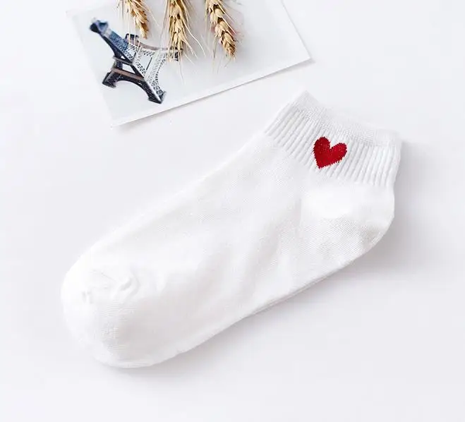 Doprava zadarmo Ženy Bavlnené Ponožky srdce štýl Žena Bežné krátke Roztomilé Ponožky Dámske Lacné Kvalitné S16