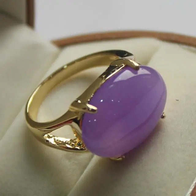 Doprava zdarma elegantné šperky! lady obľúbené 18KGP fialová kamenný kruh (7,8,9#)