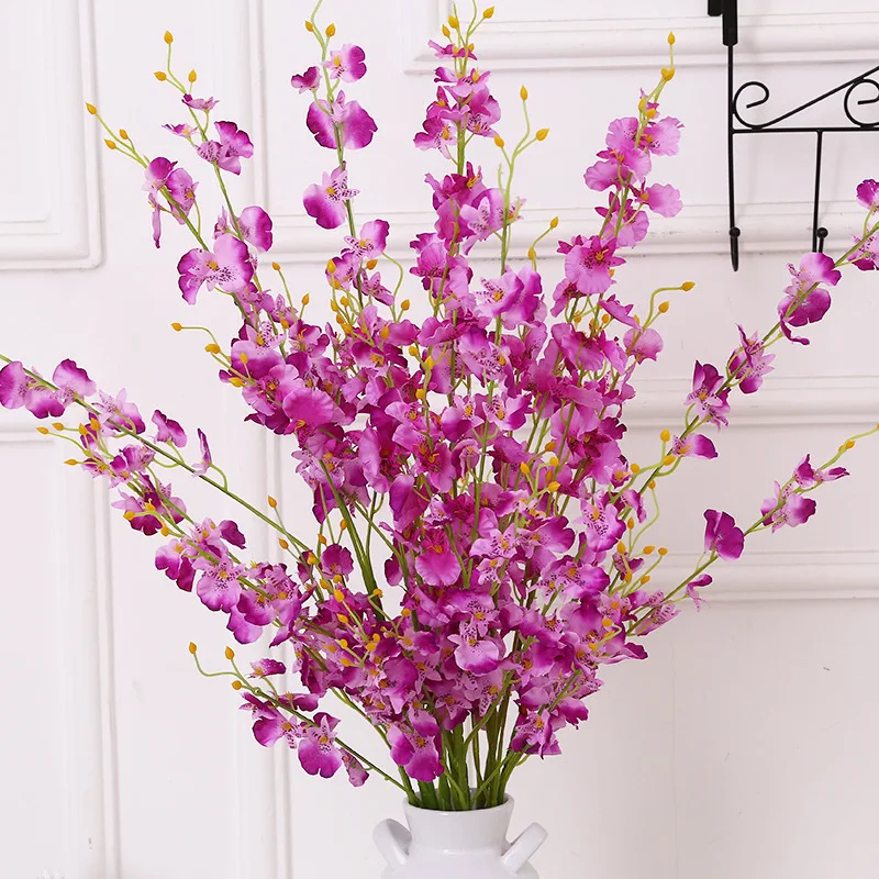 DoreenBeads Modrá Ružová Motýľ Orchidea Umelé Kvety DIY Nový Rok Doma Dekorácie, Svadobné Valentína 90 cm Dlhé 1PC