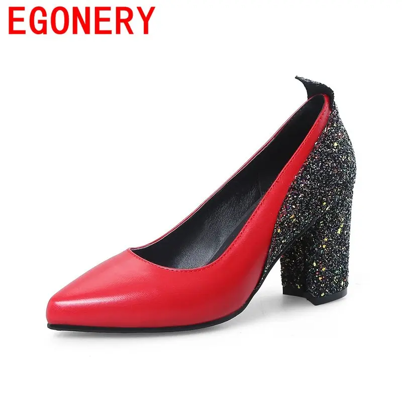 EGONERY 2018 topánky ukázal prst drahokamu dekorácie pohodlné módne čerpadlá priedušná elegantné vysoké podpätky jar ženy čerpadlá