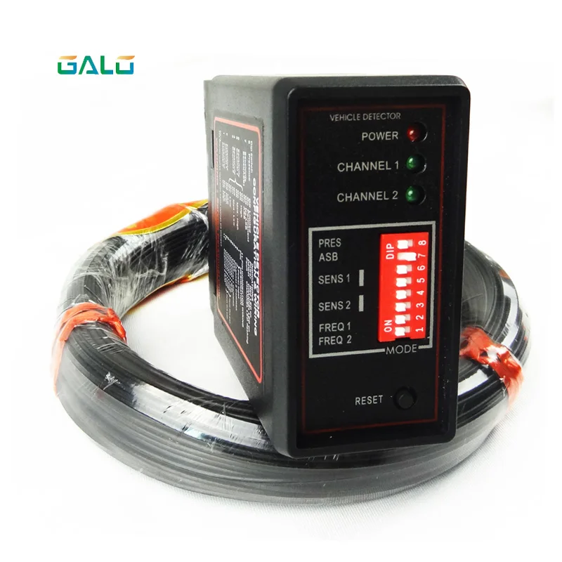 GALO dvojitý Kanál Slučky Detektor, Indukčné Slučky pre Bezpečnosť Vozidla Detekčné Systémy s 100m slučky kábla 0,75 mm