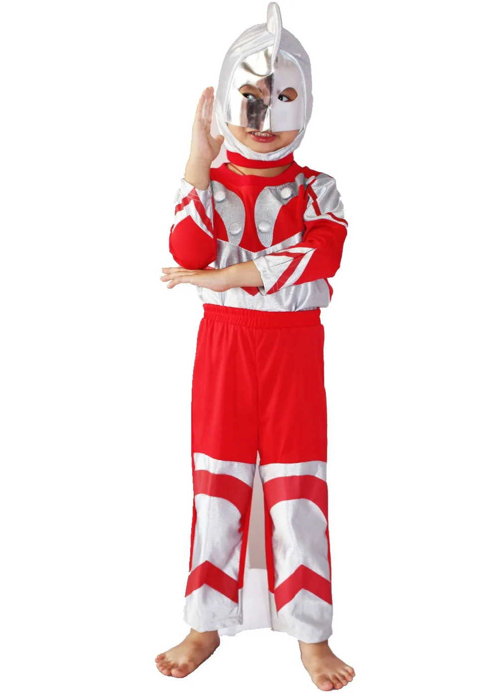 Halloween Dieťa Ultraman Hrať oblečenie& masky Detí model Altman ČERVENÁ superman veľkosti:S-XXL