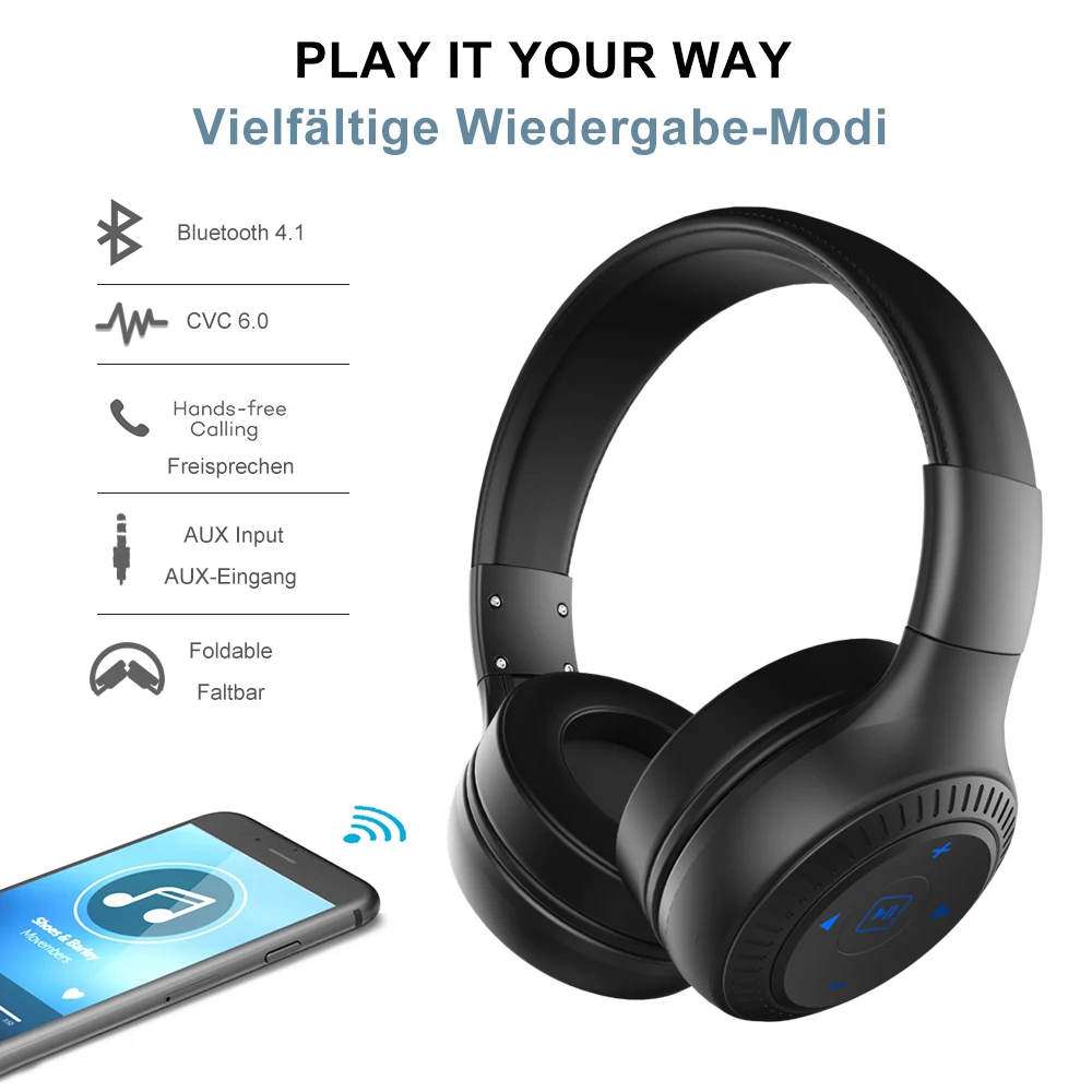 HORLIVEC B20 Bezdrôtové Bluetooth Stereo 4.1 Slúchadlá Slúchadlá S Mikrofónom pre Iphone Samsung Slúchadlá Xiao Headset HTC Huawei