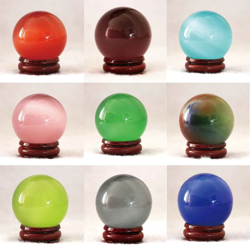 Hot predaj 10 farieb, módne Mexickej opal oblasti crystal kolo loptu mačka oči 40 mm veľkoobchodné ceny elegantné šperky čo B864
