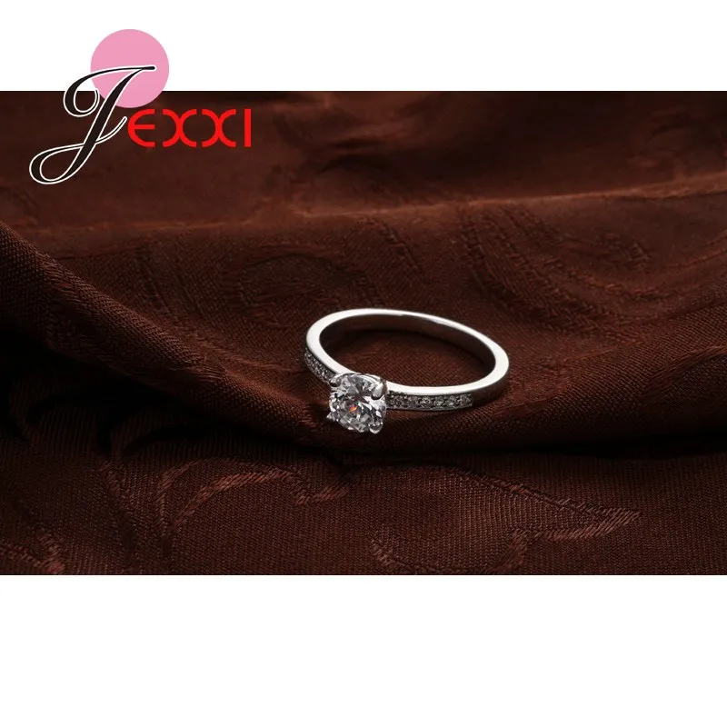 JEXXI Značky Kvality 925 Sterling Silver Šperky Krúžok CZ Zapojenie Snubné Prstene Pre Ženy Najlepšími Priateľmi Narodeninám
