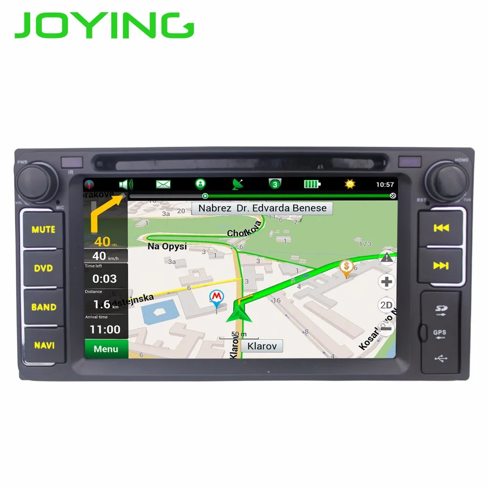 JOYING 2GB+32GB Android6.0 Auta GPS Stereo Prehrávač Quad core Dvojité 2din Rádio Pre Univerzálne Toyota Corolla Camry Prado RAV4 Hilux