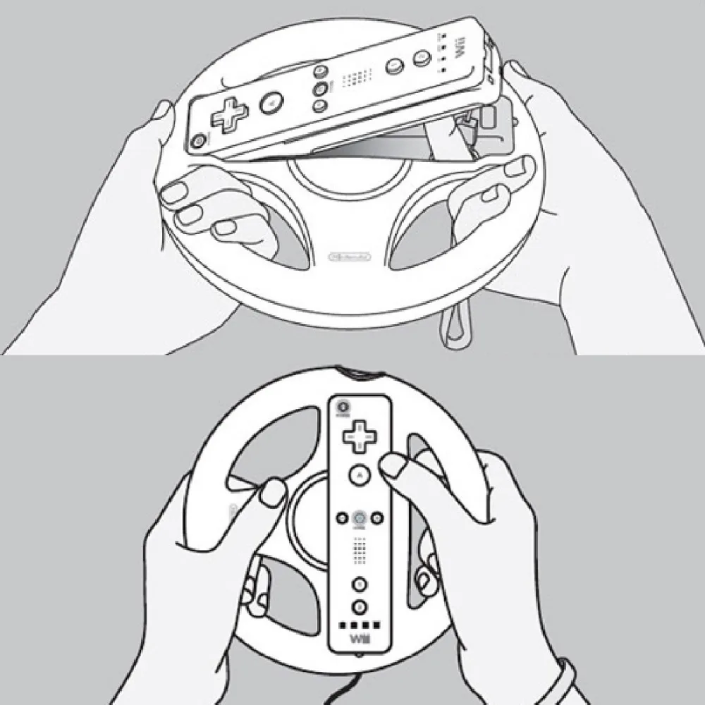 Kart Závodná Hra Volant Ovládač Pre Nintendo Wii Príslušenstvo Hra Diaľkového Ovládača, 3 Farby