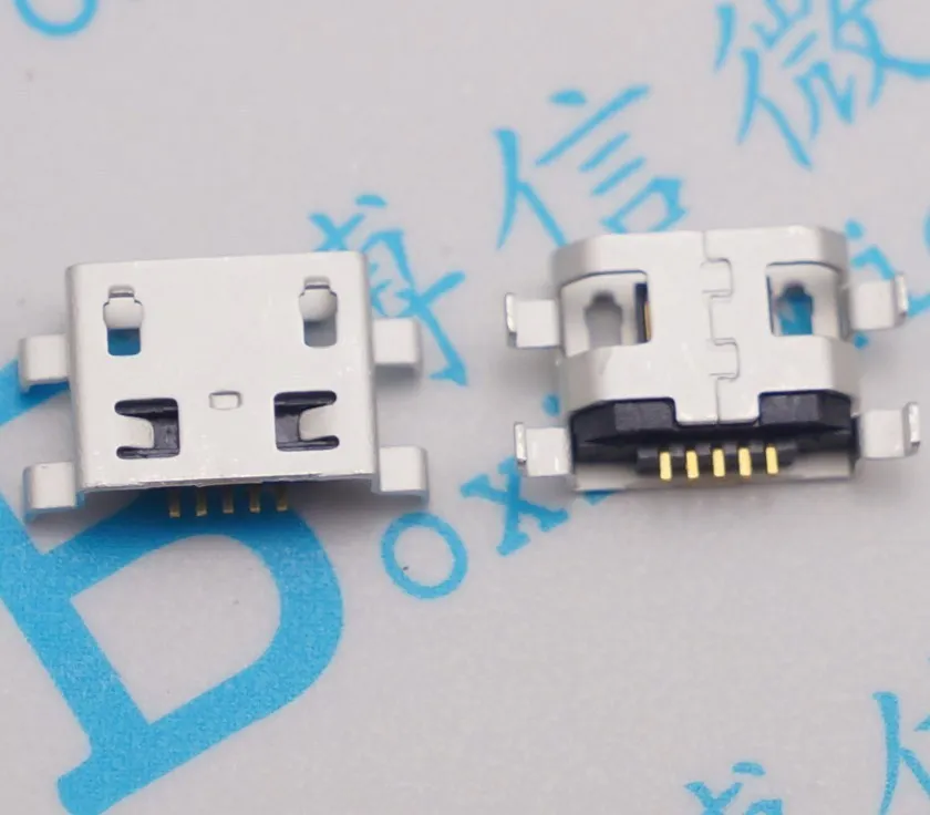 Konektor Micro USB 5pin 0.8 mm žiadne vedľajšie ťažké doska B typ Bytu ústa bez curling strane zásuvkový Konektor Pre Mobilný Telefón, Mini USB